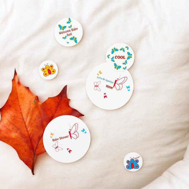 Confeti de Mesa Mariposa (butterfly cartoon party confetti,kids birthday party,baby shower,graduation,night party, throw fun)