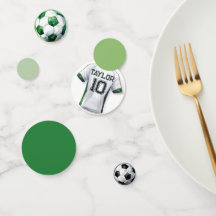 Confeti de mesa para niños Jersey de fútbol verde