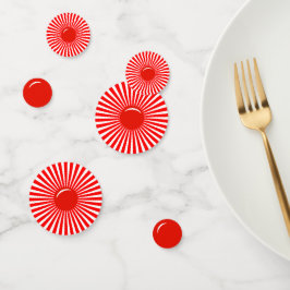 Confeti de Mesa Sol Naciente Rojo Blanco