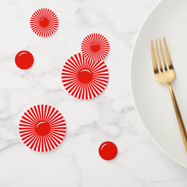 Confeti de Mesa Sol Naciente Rojo Blanco (Grupo)