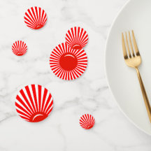 Confeti de Mesa Sol Naciente Rojo Blanco