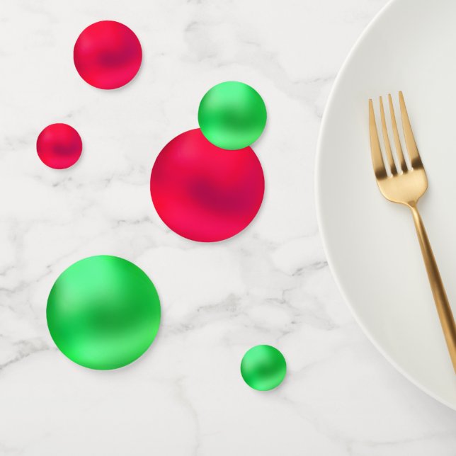 Confeti de mesa verde y rojo de Navidad (Grupo)