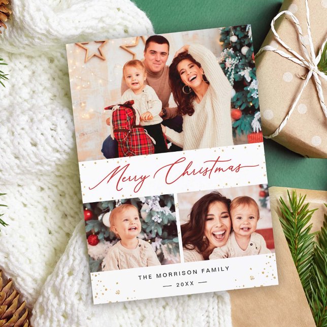 Confeti de oro moderno Feliz Navidad 3 Foto (Subido por el creador)