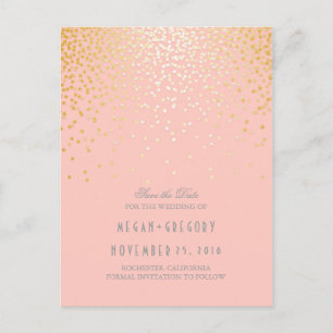 confeti de papel de oro rosa salmón para anuncio d