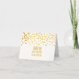Confeti de Papel de Oro Tarjetas de Agradecimiento