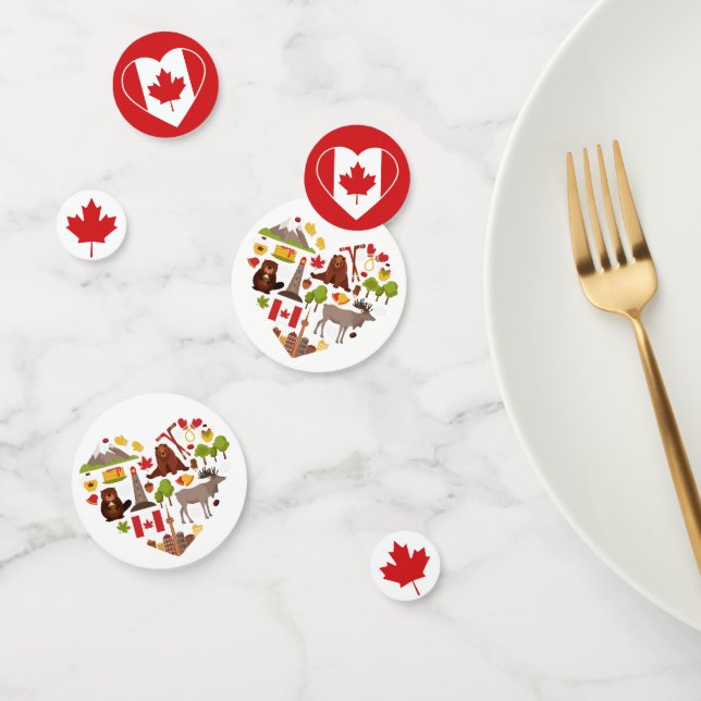 Confeti de tabla de amor de Canadá (Grupo)