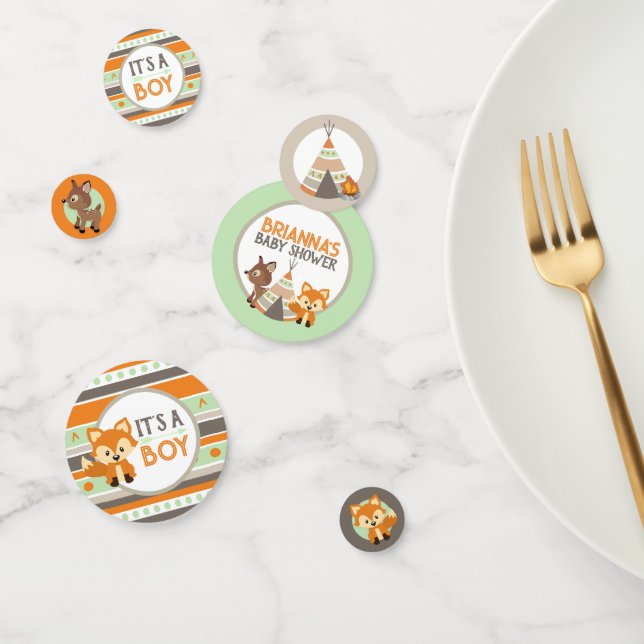 Confeti Decoración de Baby Shower Woodland Camper Teepee F (Grupo)