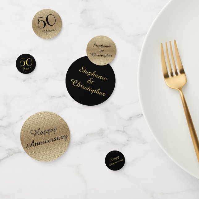 Confeti Decoración de la Mesa del 50 Aniversario del Negro (Grupo)