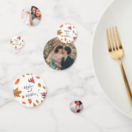 Confeti Decoración de la mesa del Boda de Foliage de otoño