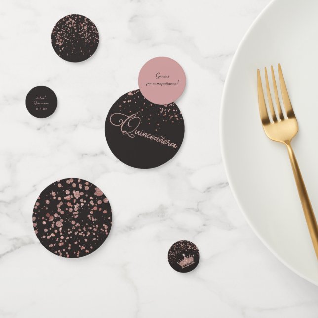 Confeti Decoración Fiesta de moda de Quinceanera | Glam de (Grupo)