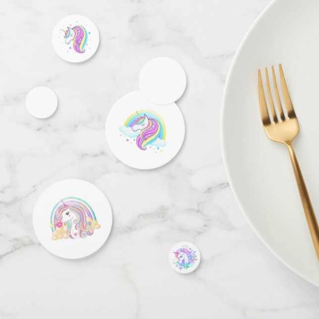 Confeti Decoraciones de la fiesta de cumpleaños de Unicorn (Grupo)