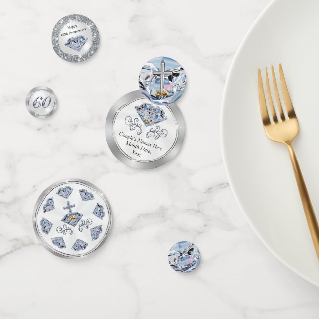 Confeti Decoraciones del aniversario cristiano del diamant (Grupo)