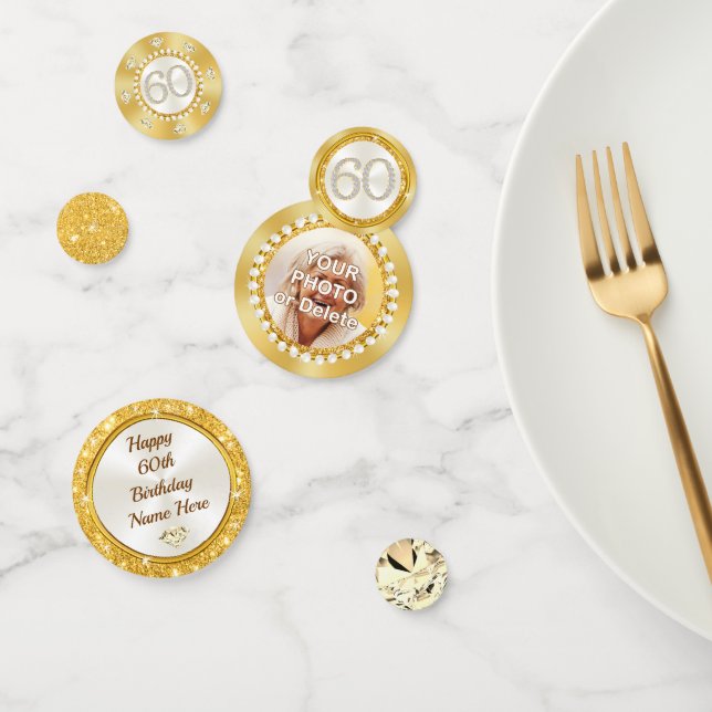 Confeti Decoraciones personalizadas de la mesa de cumpleañ (Grupo)