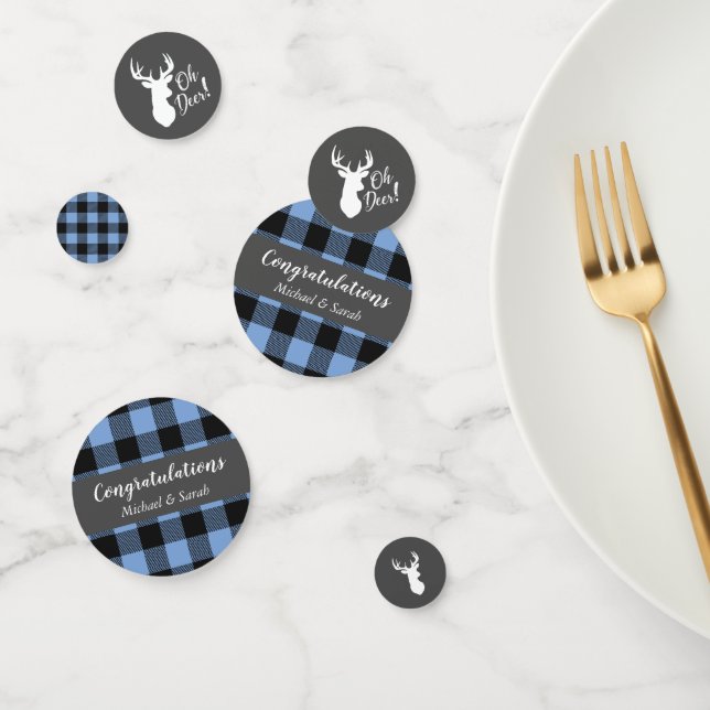 Confeti Deer Hunding Lodge Baby Shower Antlers Boy Blue (Grupo)