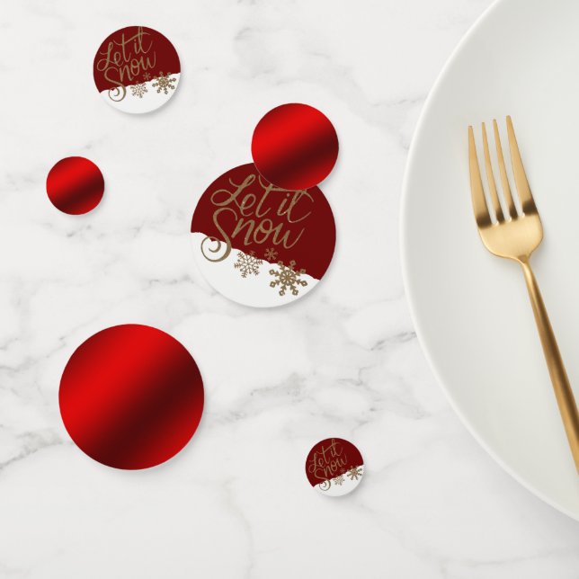 Confeti Dejar que la nieve sea festividad para los Navidad (Grupo)