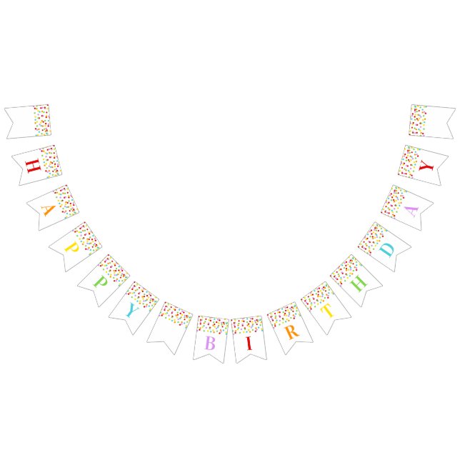 Confeti del arco iris de la bandera del feliz (Todo)