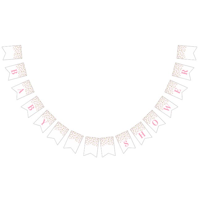 Confeti del oro del rosa de la bandera de Baby (Todo)