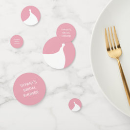 Confeti Delicada mesa de ducha de novia de Perlas Rosadas 