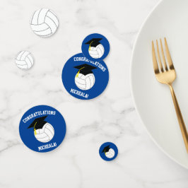 Confeti Deportes de graduación de voleibol azul