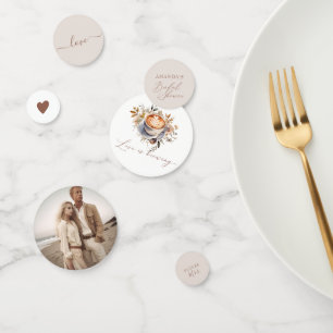 Confeti Desayuno de novia Boho de café