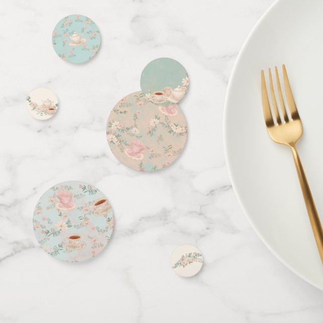 Confeti Desayuno nupcial de té con estilo chic desgastado (Grupo)