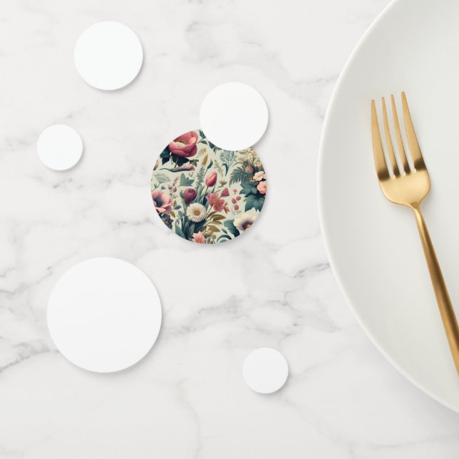 Confeti Descubre el asombroso patrón botánico floral de pr (Grupo)