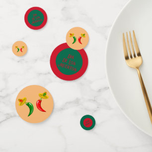 Confeti Día del Muerto Personalizado Mexicano del Chilis