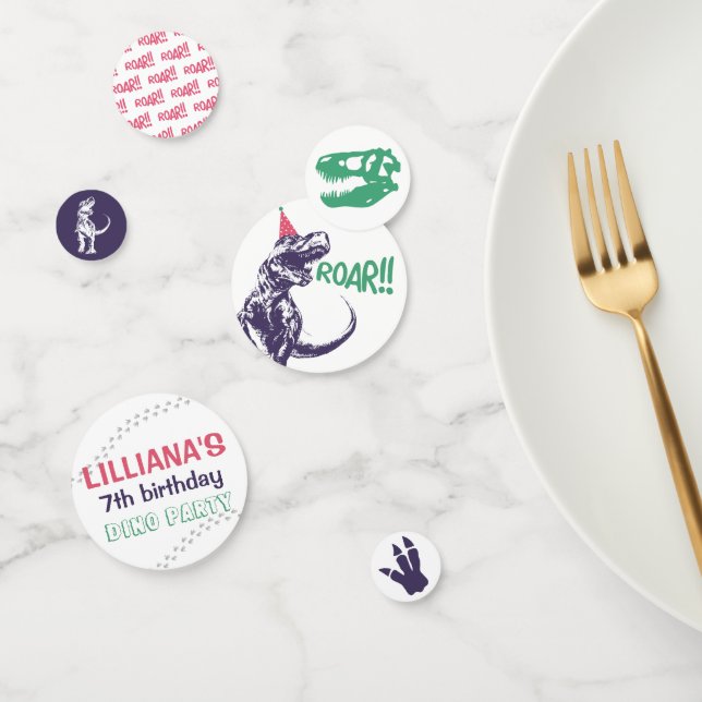 Confeti Dinosaurio T-Rex en Gorra Fiesta (Grupo)