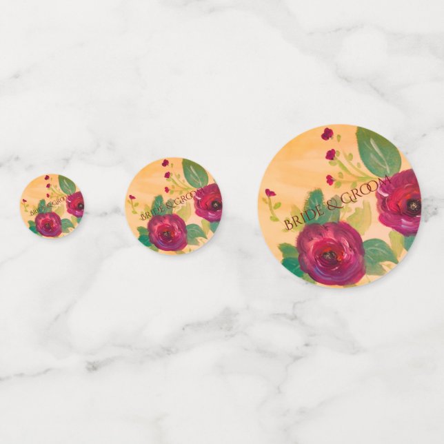 Confeti Diseño artístico de Burgundy Rise (Anversos)