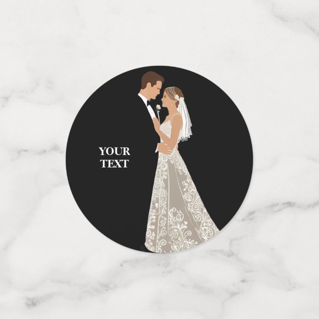 Confeti Diseño de Boda de invitación que puede personaliza (Anverso pequeño)