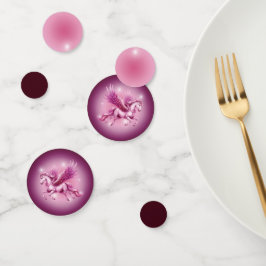 Confeti Diseño de la fantasía de Birday Pink Pegasus