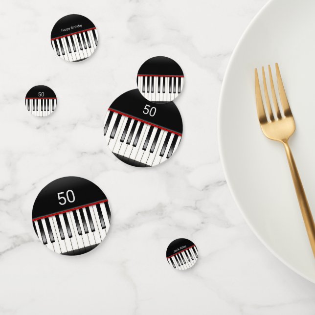 Confeti diseño de teclado de piano musical (Grupo)