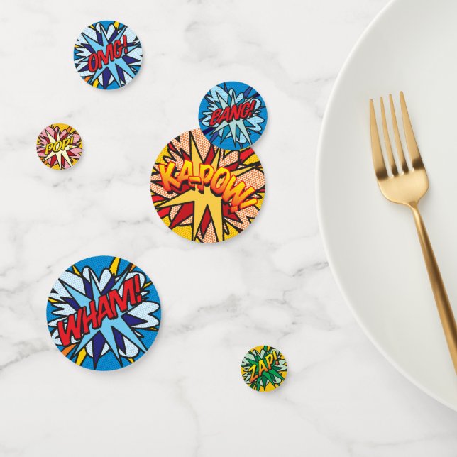 Confeti Diversión Arte Pop de Cómic Retro (Grupo)