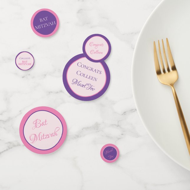 Confeti ¡Diversión! Personalizado Bat Mitzvah (Grupo)