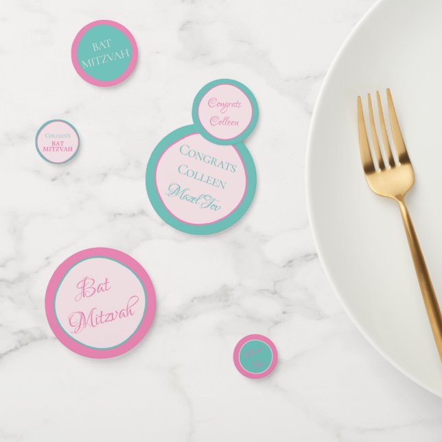 Confeti ¡Diversión! Personalizado Bat Mitzvah (Grupo)