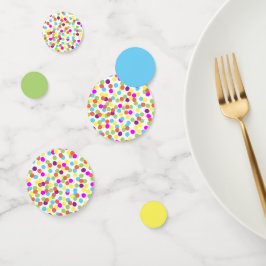 Confeti Divertido colorido azul verde amarillo polka-punto