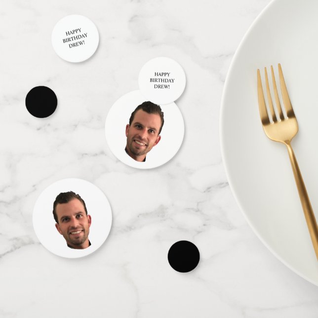 Confeti Divertido cumpleaños con cara de Personalizado bla (Grupo)