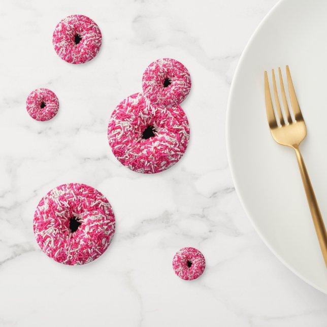 Confeti Dona con Purpurina Rosa Blanca (Grupo)
