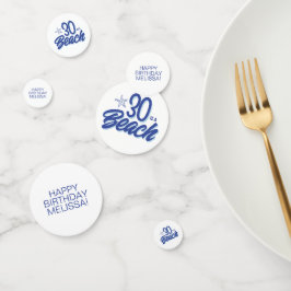 Confeti Doodle 30, De Moda, Es Un Cumpleaños En La Playa