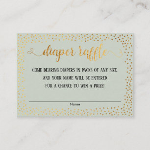 Confeti Dorado y Letra en Tarjetas de Rifas de Pañ