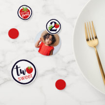 Dos dulces fresas Chica de cumpleaños Fiesta de se