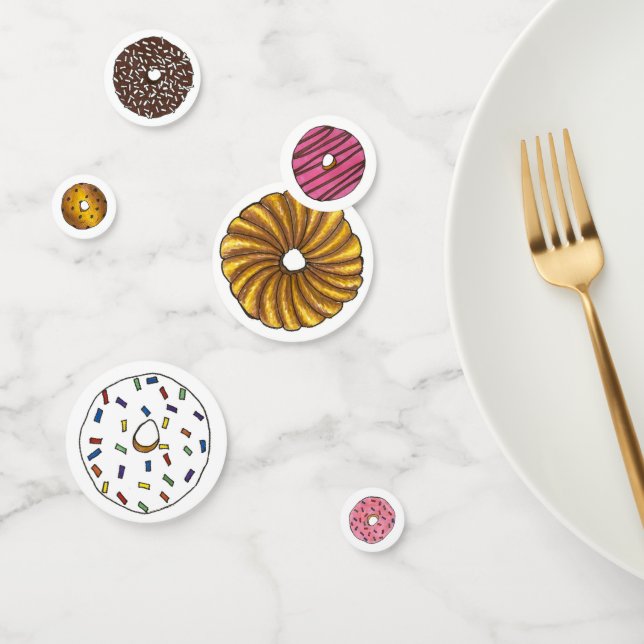 Confeti Dozen Donuts Doughnut Desayuno comida chatarra (Grupo)