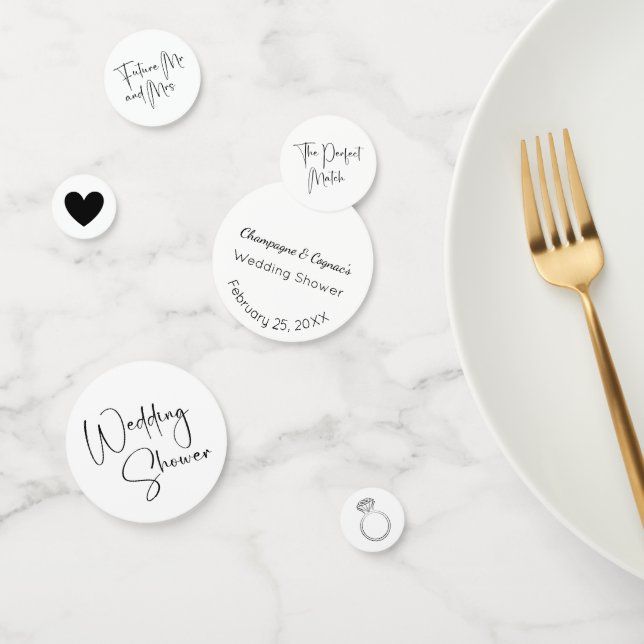 Confeti Ducha de boda de guión moderno (Grupo)