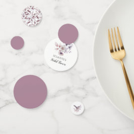 Confeti Ducha Nupcial Floral Botánica Rosa Malva