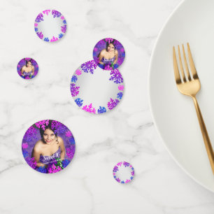 Confeti Dulce cumpleaños de copo de nieve de invierno 16