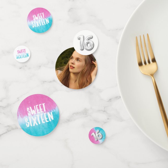 Confeti Dulce Dieciséis Fotografía Tie Dye Cumpleaños (Grupo)