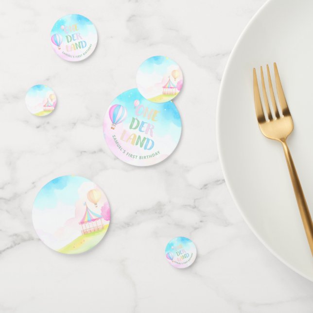 Confeti Dulce pastel onderland acuarela 1º cumpleaños (Grupo)