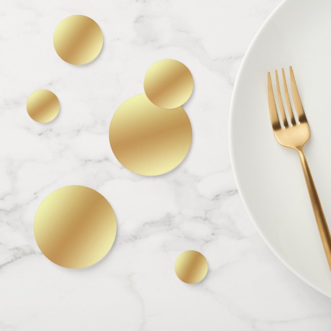 Confeti efecto metalizado dorado (Grupo)