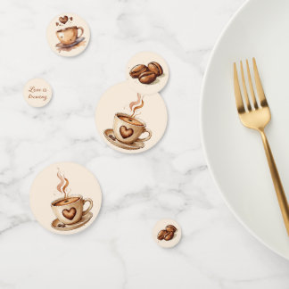 Confeti El amor ruso está preparando café ducha de novia