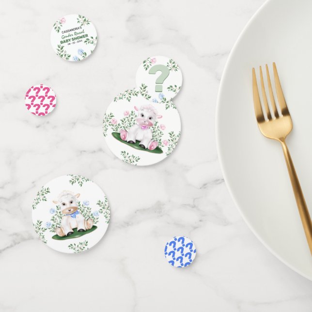 Confeti El género cordero revela Baby Shower (Grupo)